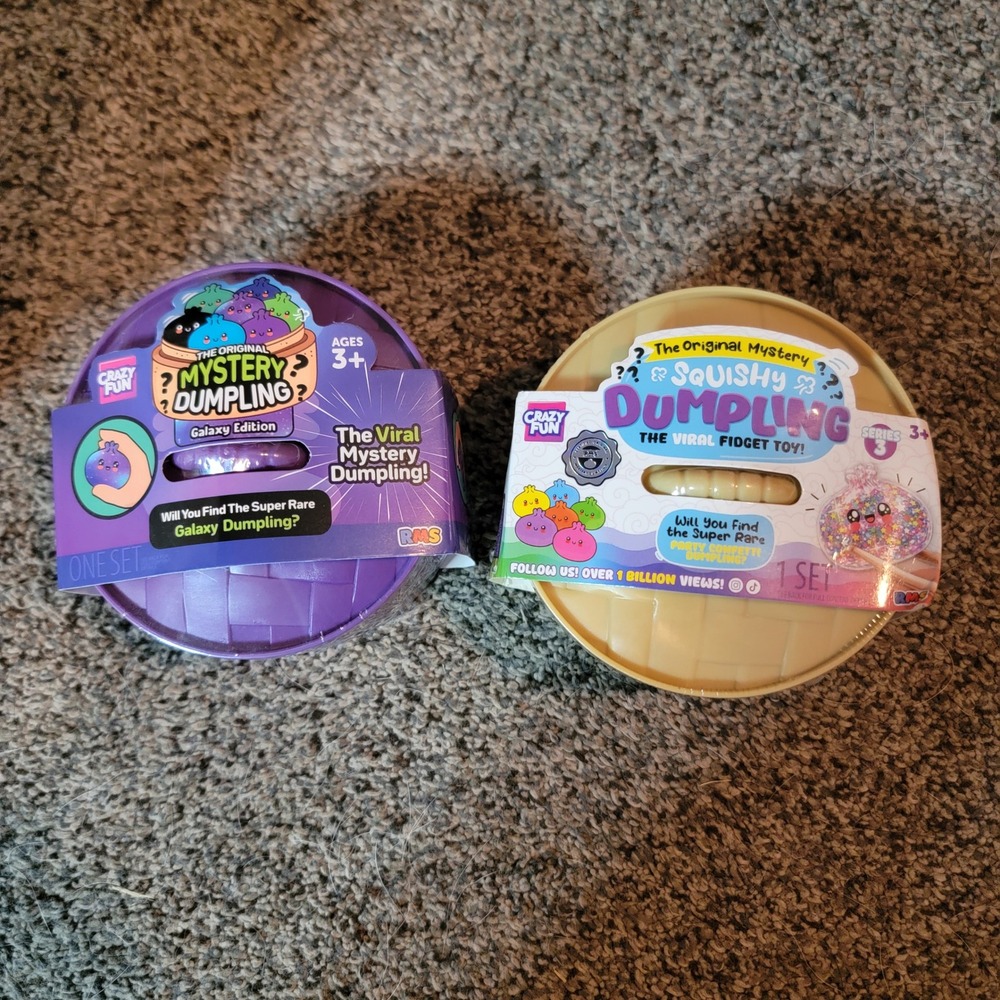 Squishy Dumpling Crazy Fun Mystery Kids 2Pk Purple Tan New Galaxy Series 3 Toy